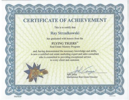 Cert of achievement
